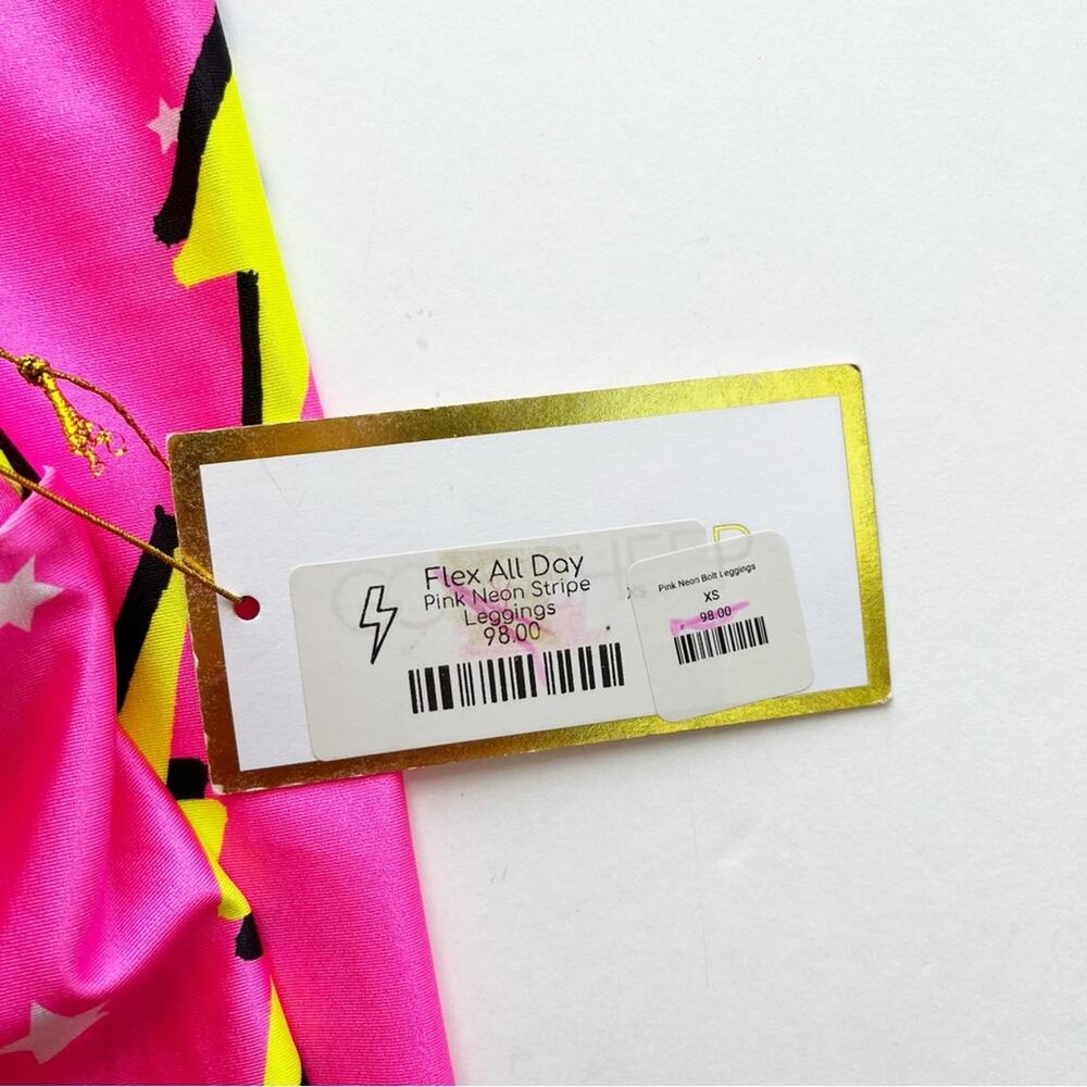 Goldsheep Flex All Day Pink Neon Bolts Legging - Picture 7 of 8